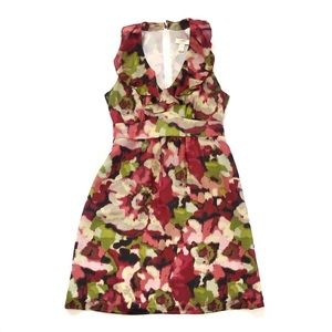 Loft Sleeveless Floral Mid Length Dress